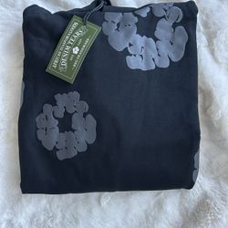 Denim Tears Cotton Wreath Hoodie Black Monochrome