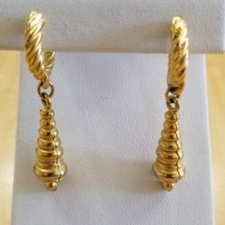 Gold Plated Drop Earrings 
