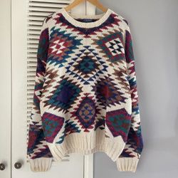 Vintage 90’s Cambridge Classic Mervyns Hand knit Sweater