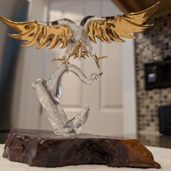 Eagle Blown Glass & Gold 