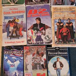 9 POPULAR VHS  DISNEY SPORTS MOVIES FAMILY COMEDIES