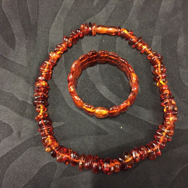 Amber Bracelet and Necklace