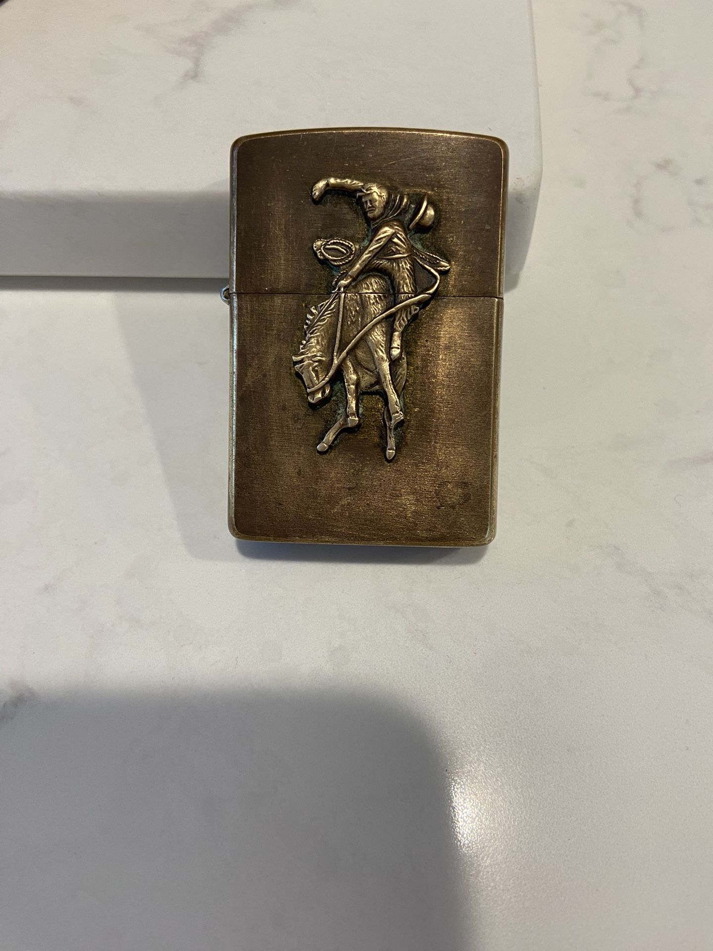 Vintage Marlboro Lighter Cowboy On Bucking Bronco Horse