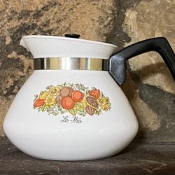 Vintage (70’s) Corningware “Spice Of Life” 6-cup Teapot “Le Thé”