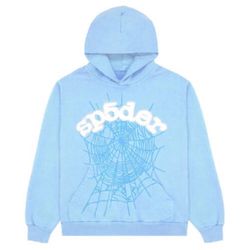 Blue rhinestone Sp5der hoodie