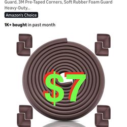 Baby Proofing Edge Corner Protector, 20.5 ft (18.1ft Edge + 8 Corners) Baby Proof Corner Guards ,Thick Table Bumper Guard, 3M Pre-Taped Corners, Soft