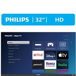 Philips 32 Roku Smart TV  No Remote 