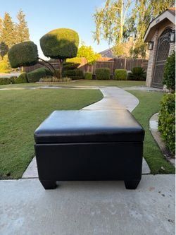 16 inch high x 24 inch long x21 inch deep stool with compartment