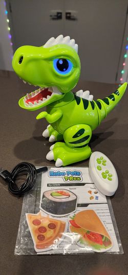 Robo Pets T-Rex Dinosaur Toy for Boys and Girls- Remote Control Robot Toy with LED Light Eyes, Interactive Hand Motion Gestures, STEM Programmable Tre