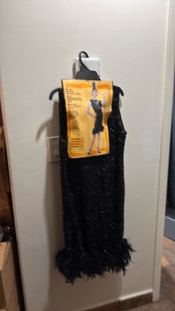 Black Flapper Halloween Costume Dress