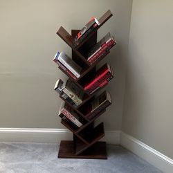 Ladder Bookcase - 9-Tier Tree Shaped - Can Hold Up To 50 Books