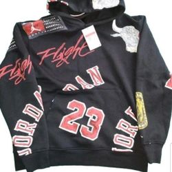 NIKE AIR JORDAN JUMPMAN FLIGHT 6 RINGS LIMITED EDITION "RARE" MEN'S HOODIE SWEATER SIZE LARGE BLACK BRAND NEW WITH TAGS CHECK OUT THE REST OF MY OFFER