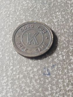 Vintage K Good For Free Game Token