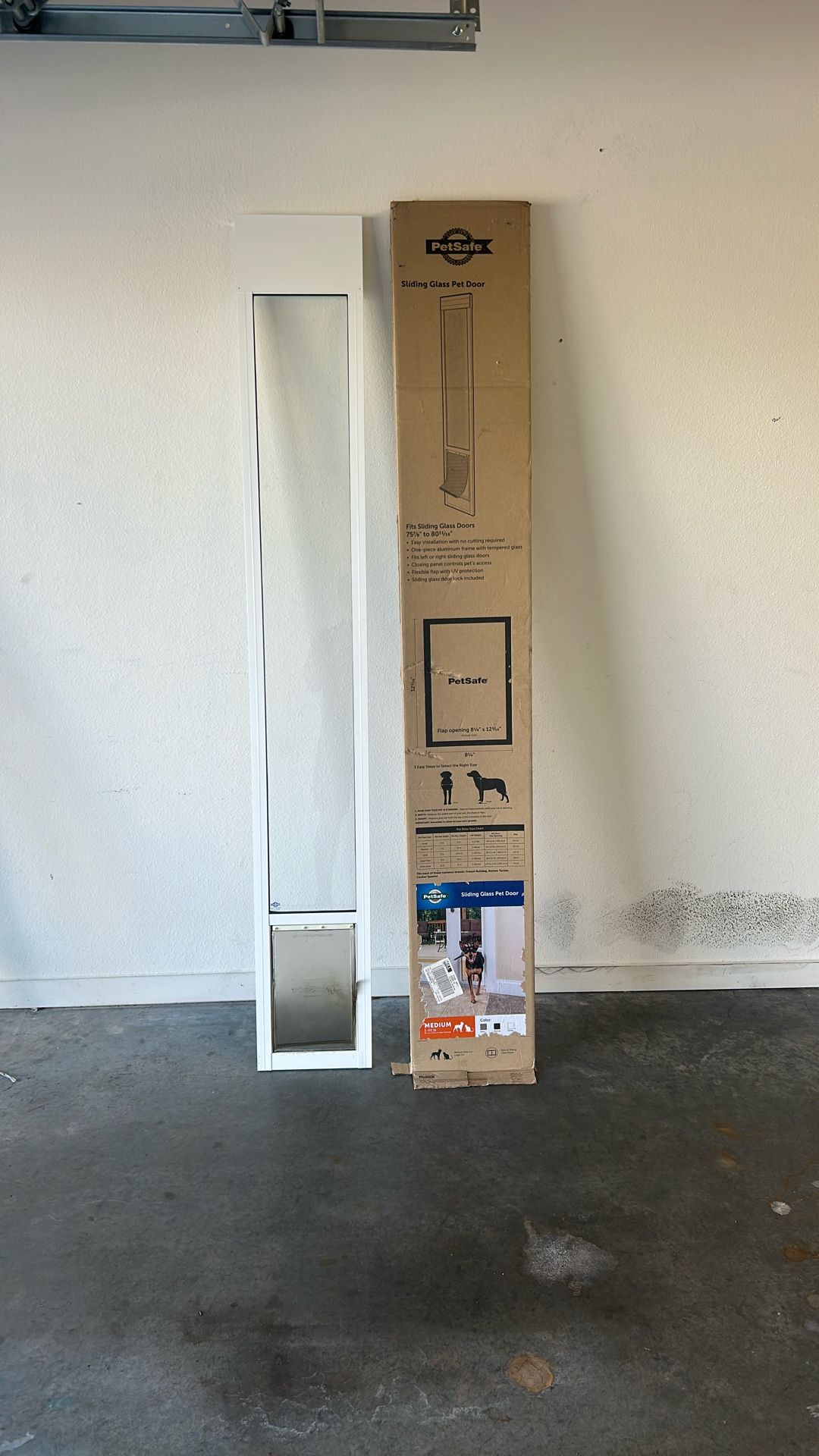 Sliding glass pet door