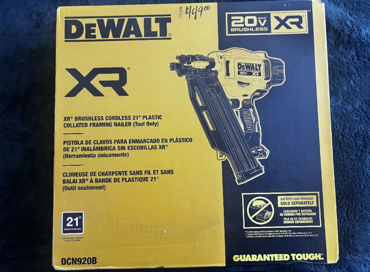 20V brushless, 21" plastic collated, tool only Brand New