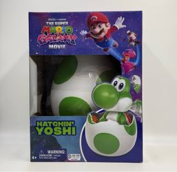 Mario brothers taking hatching Yoshi