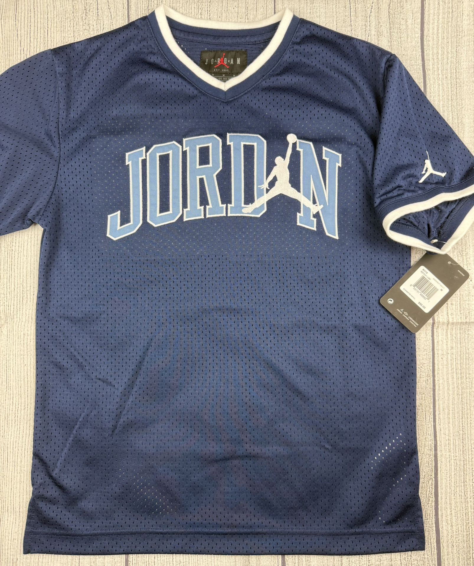 Jordan Brand Mesh Jersey Shirt Boys Sz Medium
