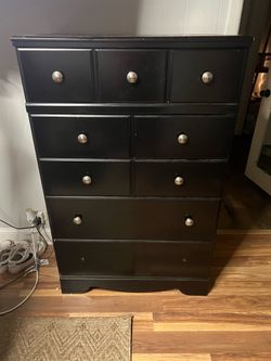 Tall Black Dresser