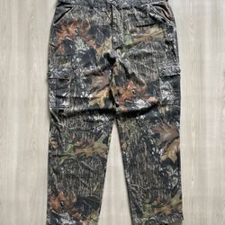 Vintage Mossy Oak Pants Break Up Camo Cargo Pockets Grunge Hunting XLT