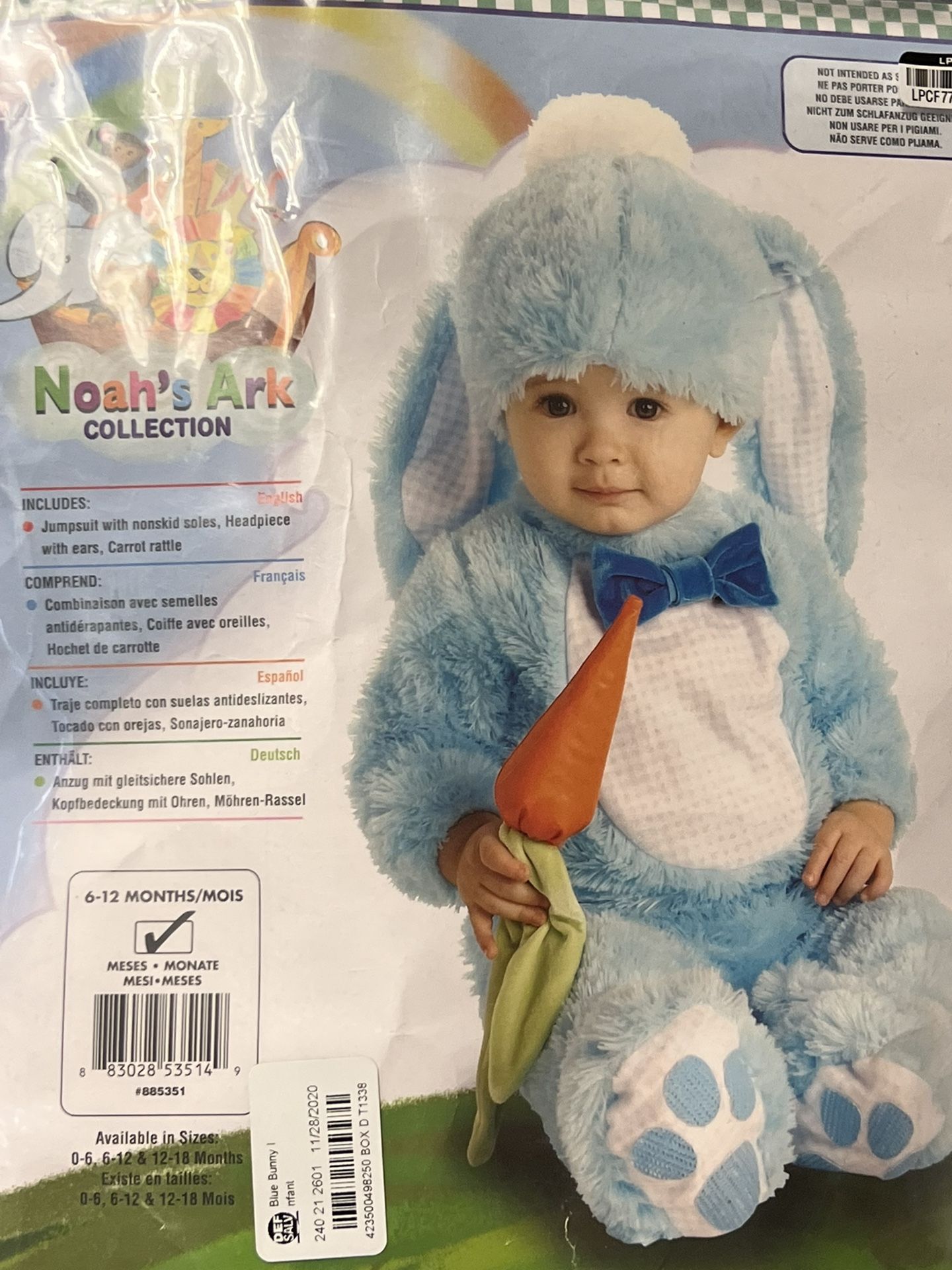 Baby Bunny Rabbit Costume 6/12 Months