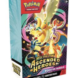 Pokémon TCG: Mega Evolution-Ascended Heroes Booster Bundle (6 Packs)