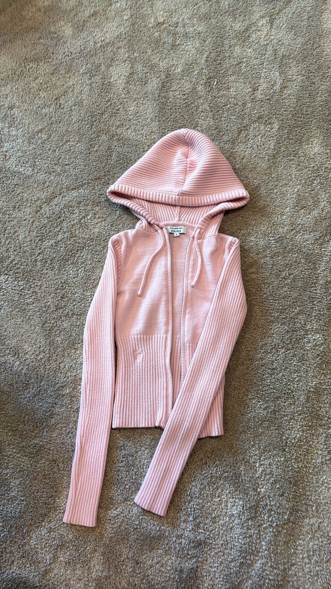 VS Pink Zip Up Cropped Hoodie