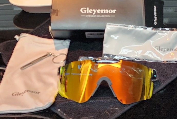 New Gleyemor Cycling Glasses Polarized Sport Sunglasses for Men Women Running Motorcycle