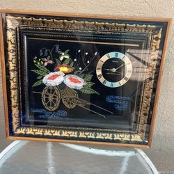 Mid Century Wall Clock Shadow Box 