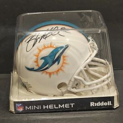 MIAMI DOLPHINS BRIAN HARTLINE SIGNED MINI HELMET
