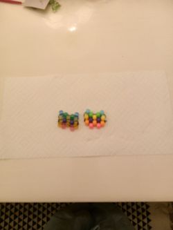 Rainbow Kandi cats • Matt and Glows in the dark clear •