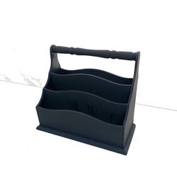 Matte Black Wooden Letter Sorter / Mail Organizer