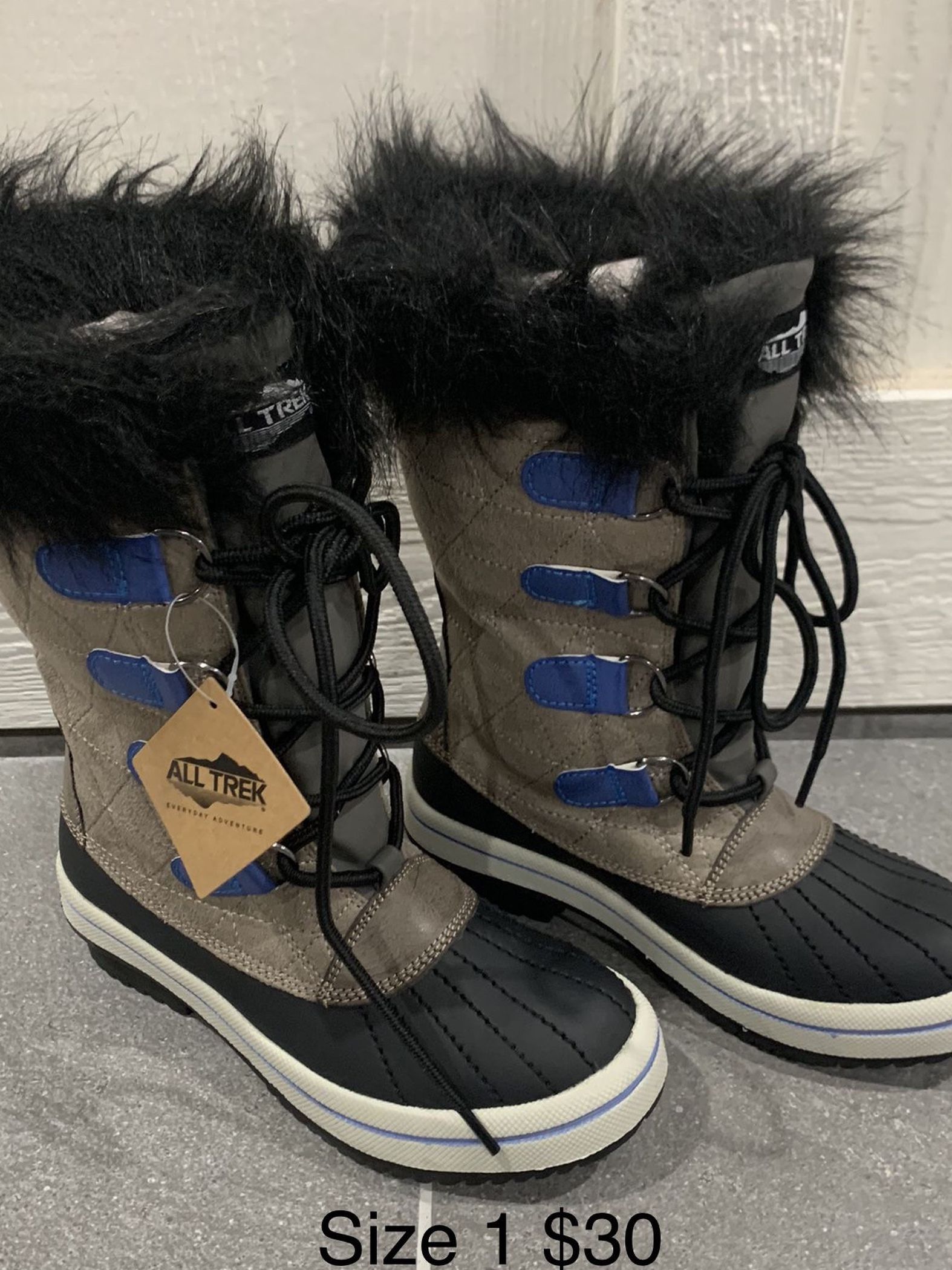 Kids Snow Boots Size 12 & 1