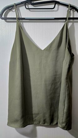 Olive Green V-Neck Tank Top