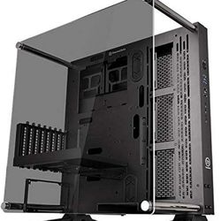 Thermaltake Core P3 ATX - Carcasa para computadora de juegos de vidrio templado, visión panorámica de marco abierto, montaje en pared de vidrio, cable