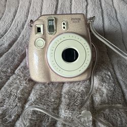 Fujifilm Instax Mini 8 | Instant Camera | White + Glitter Case | *Used, Tested* | 