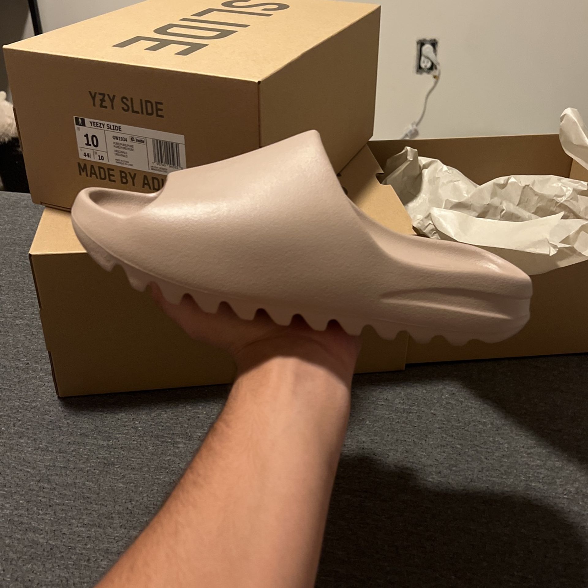White Yeezy Bone Color Yeezy Slides Adidas Yeezy Slide Bone 