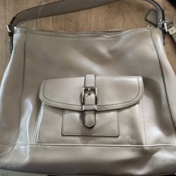Caoch Boho Beige Leather Bag