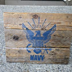 Handpainted Navy Sign