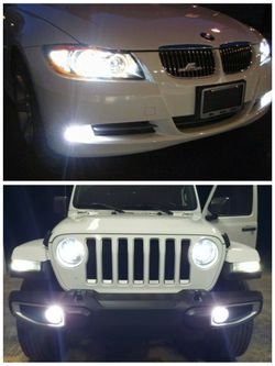 2 pcs LED Car Headlights, Fogs, & Daytime (White 6500k, 8000 Lumens) *6 Months Warranty*