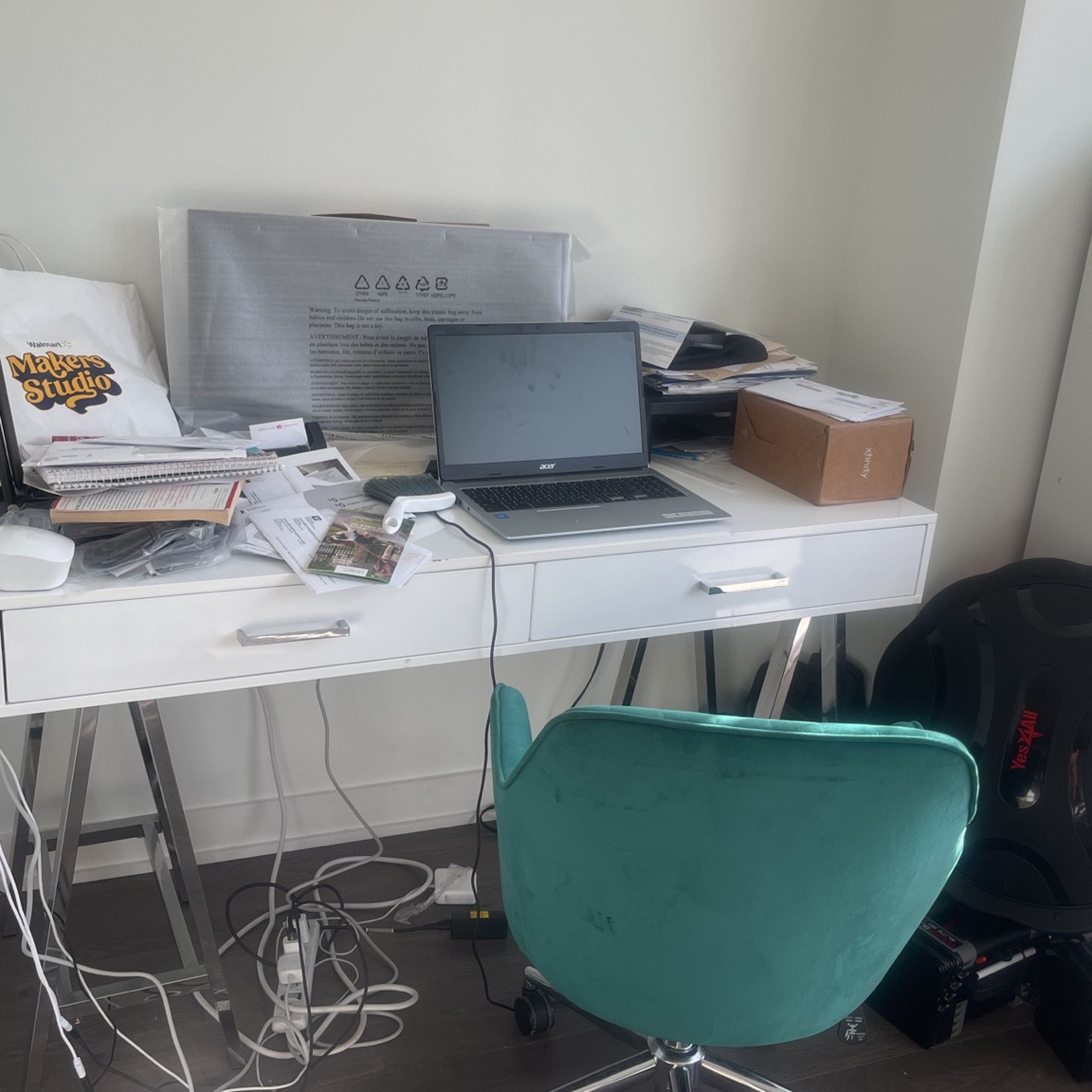White desk