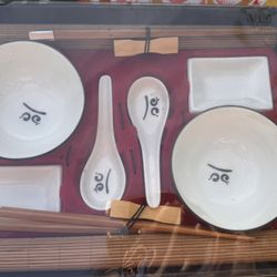 NiB Miso Soup Asian Bowls Chopsticks