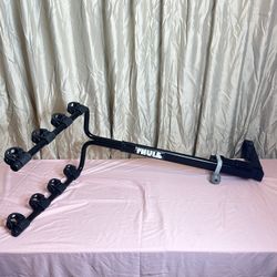 Thule Hitch Mounted 4 Bike Rack Bicycle Racks Adjustable Height And Tilt Angle Accessability