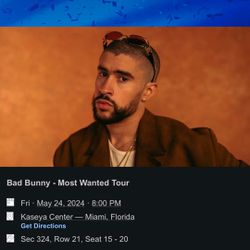 Bad bunny Most wanted tour tickets 