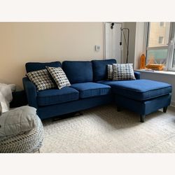 Blue Chaise Sectional Sofa