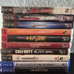 PS3 & PS4 Video Game Bundle 10 Games For $50 all Clean Discs