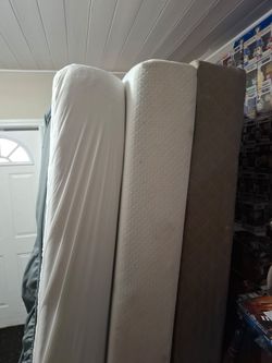 2 memory foam king mattresses and 1 box spring