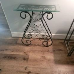 Wine Rack Used As A Table