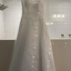 Wedding Dress- Beautiful Lace Detail..train...