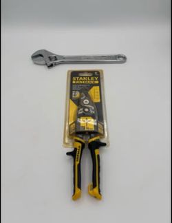 Stanley FATMAX 9” Aviation Snips + 10” Adjustable Wrench