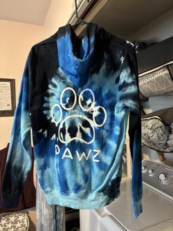 Like New Pawz Blue Ocean Tie Dye Hoodie (special Edition) 